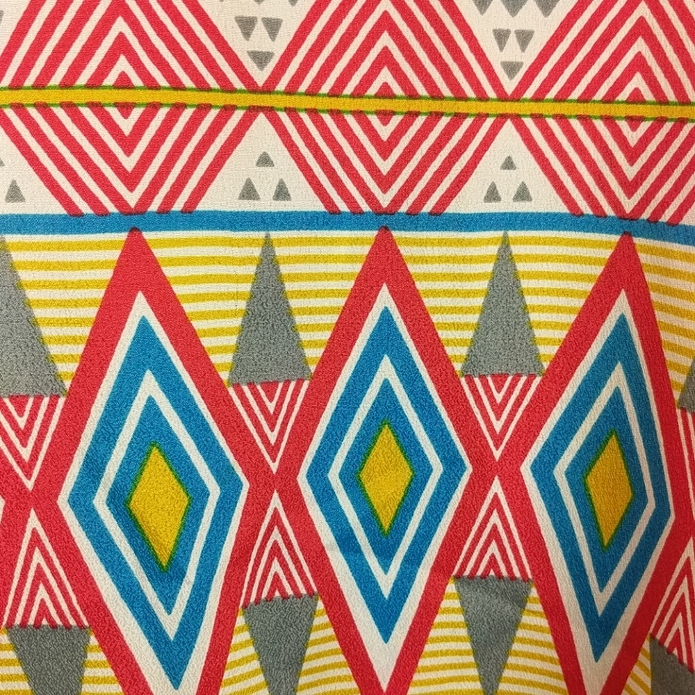 Everly Tribal Multicolored Racerback Tank, Small - Picture 3 of 4